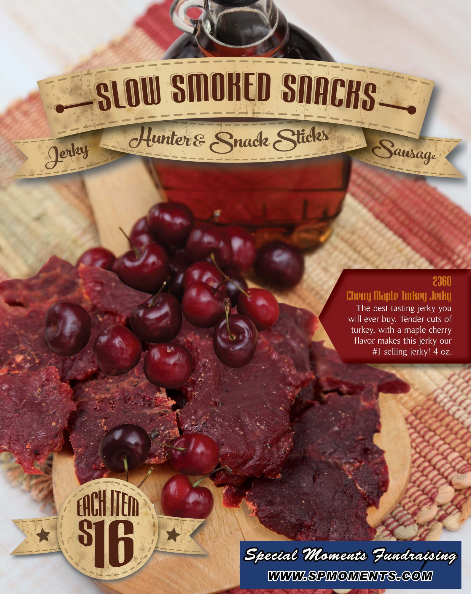 Slow Smoked Snacks Beef Jerky Brochure Cover Cropped