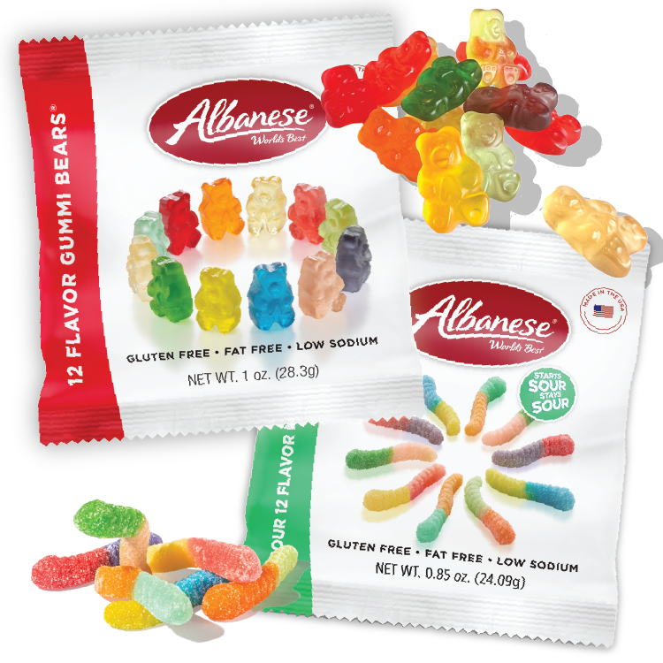 $1 Albanese Gummi Bears & Sour Worms Variety Pack Fundraiser by Van Wyk Confections